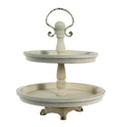 Tiered Tray 2-tier Ø 30x36 cm Beige Wood Serving Dish
