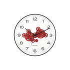 Wandklok 40 cm rood