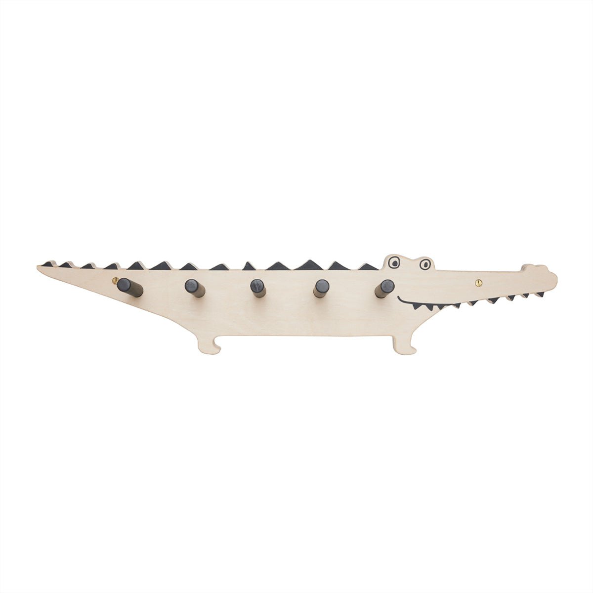 Krokodil kapstok berkenfineer 60 cm