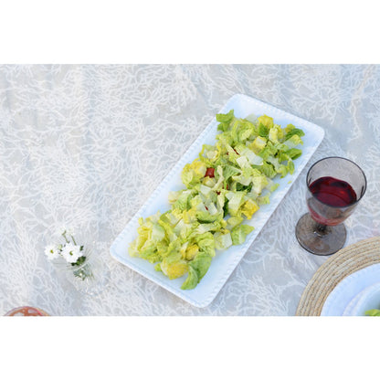 Rectangular white melamine drawer insert 43.5x21x2.5cm