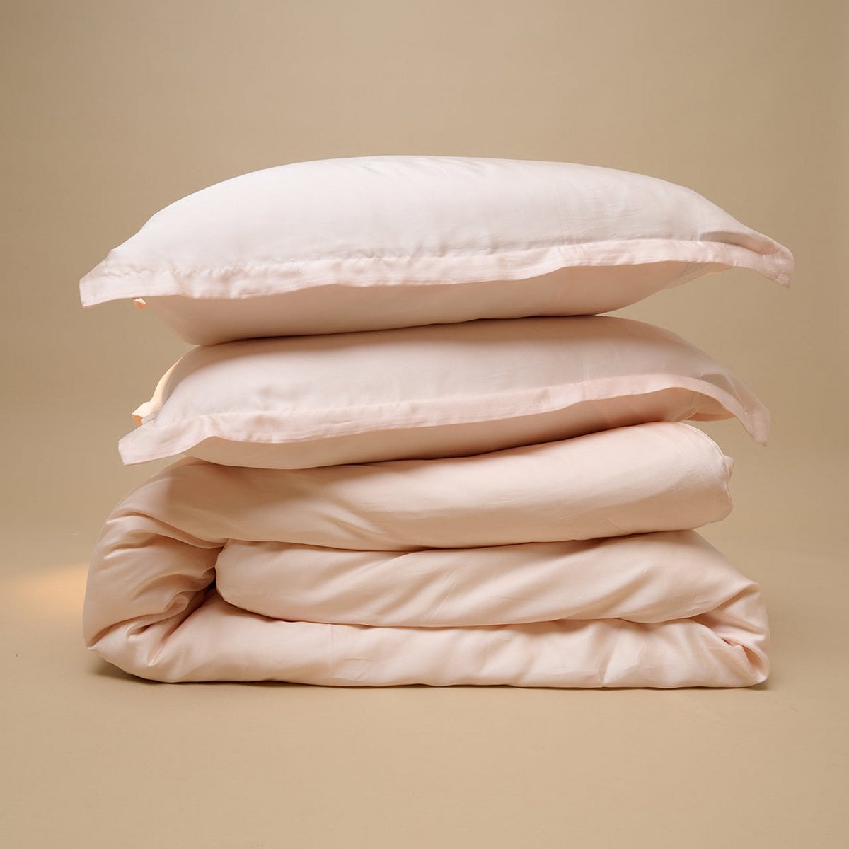 Dekbedovertrek TENCEL Sateen perzik wit