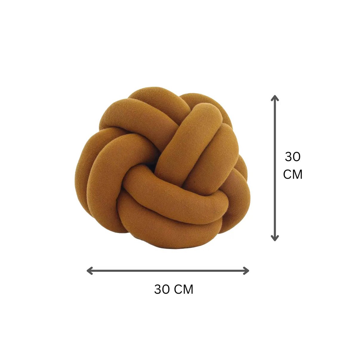 Mustard Knot Ball – Cushion – 30x30 cm – Urbane Hide