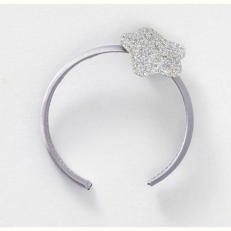 Poppendiadeem zilver met glitterster
