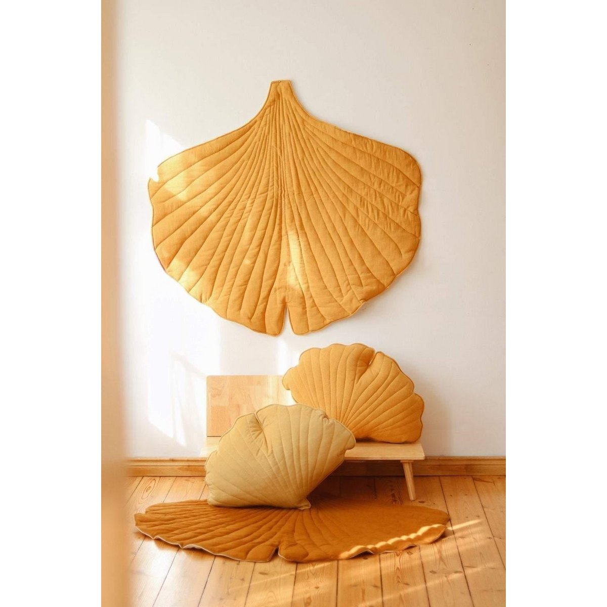 Buitenmat linnen ginkgo blad