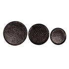 Dienblad set 3 stuks Ø 40 cm zwart aluminium