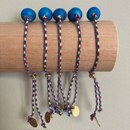 Luna Leena Armband Blauw Nepal Een Maat Duurzaam Uniek