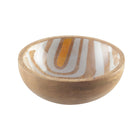 Bonbonnière 12x12x4 cm hout goud