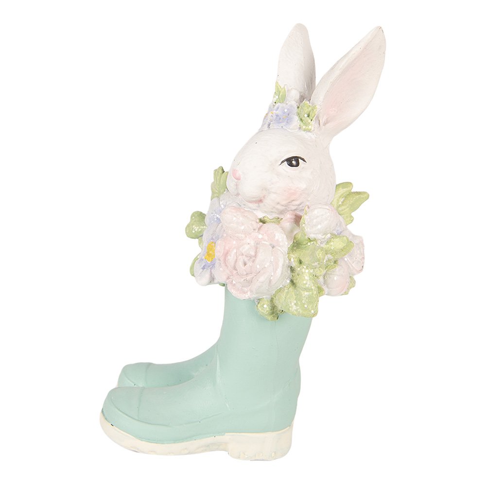 Decoration Figurine Rabbit 9x9x15 cm White Plastic