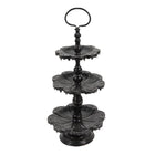 Etagère 3 laags Ø 33x71 cm zwart ijzer
