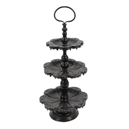 Etagère 3 laags Ø 33x71 cm zwart ijzer