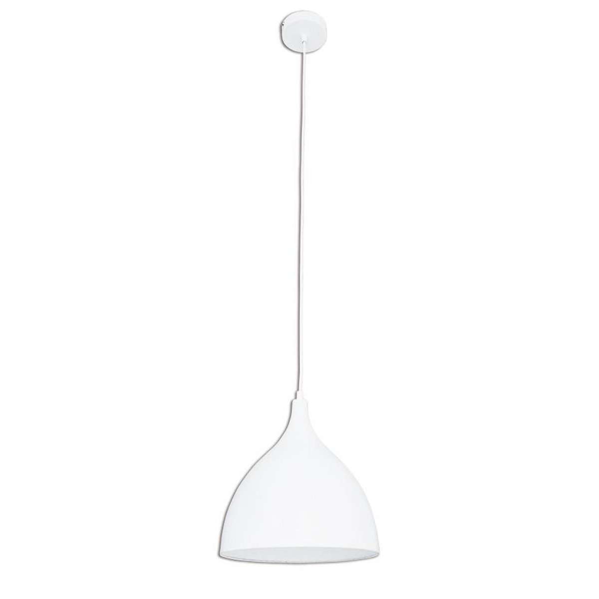 Hanglamp Pinhead 28 cm metaal wit E27