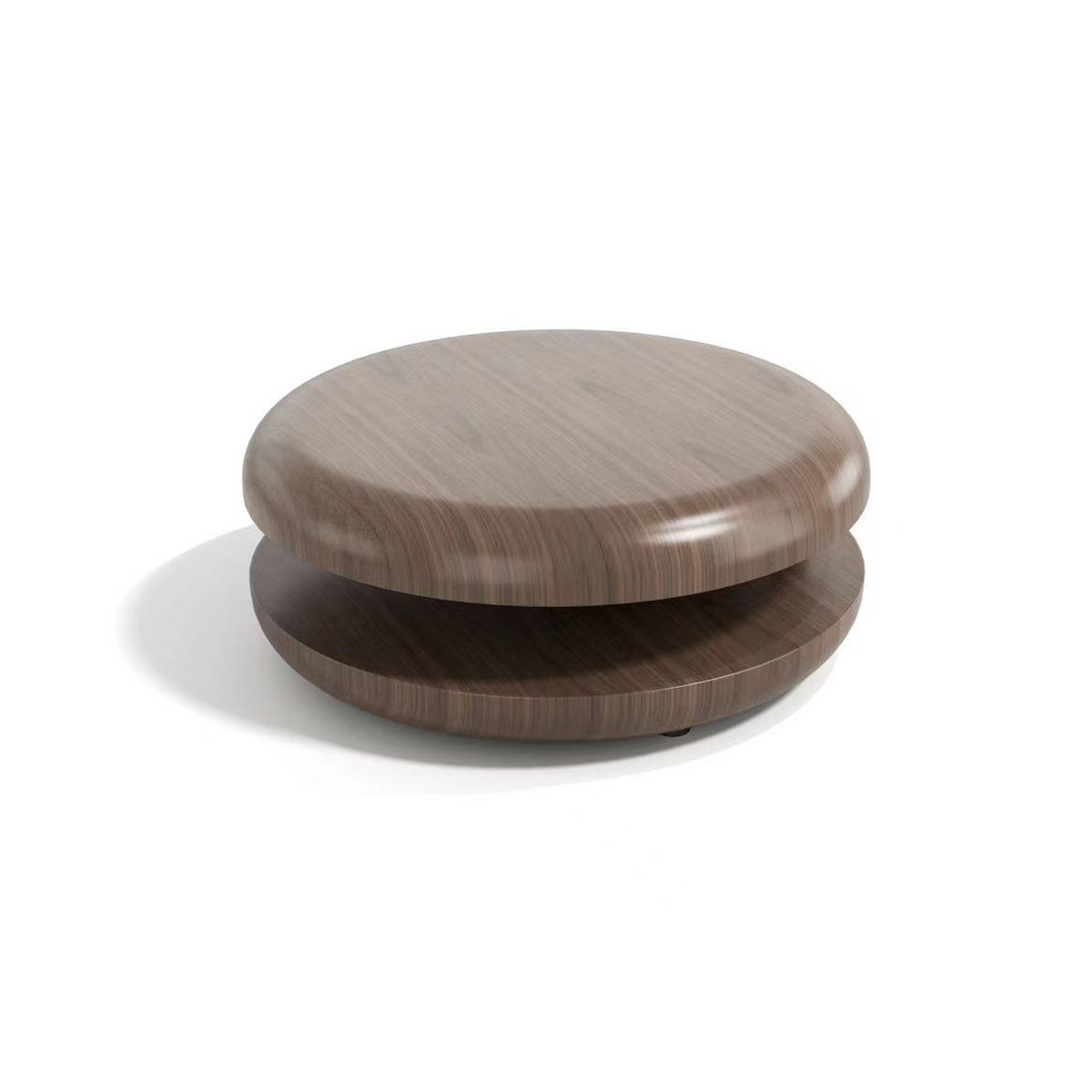 Salontafel Ø 90 cm roterend walnootfineer