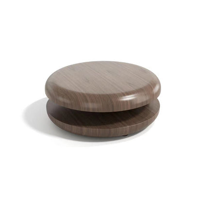 Salontafel Ø 90 cm roterend walnootfineer