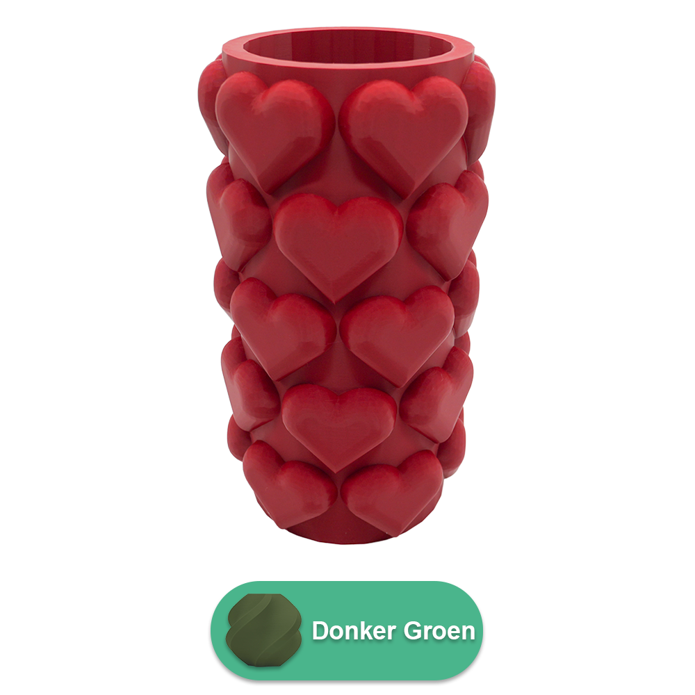 3D vaas hartjes 20 cm PLA