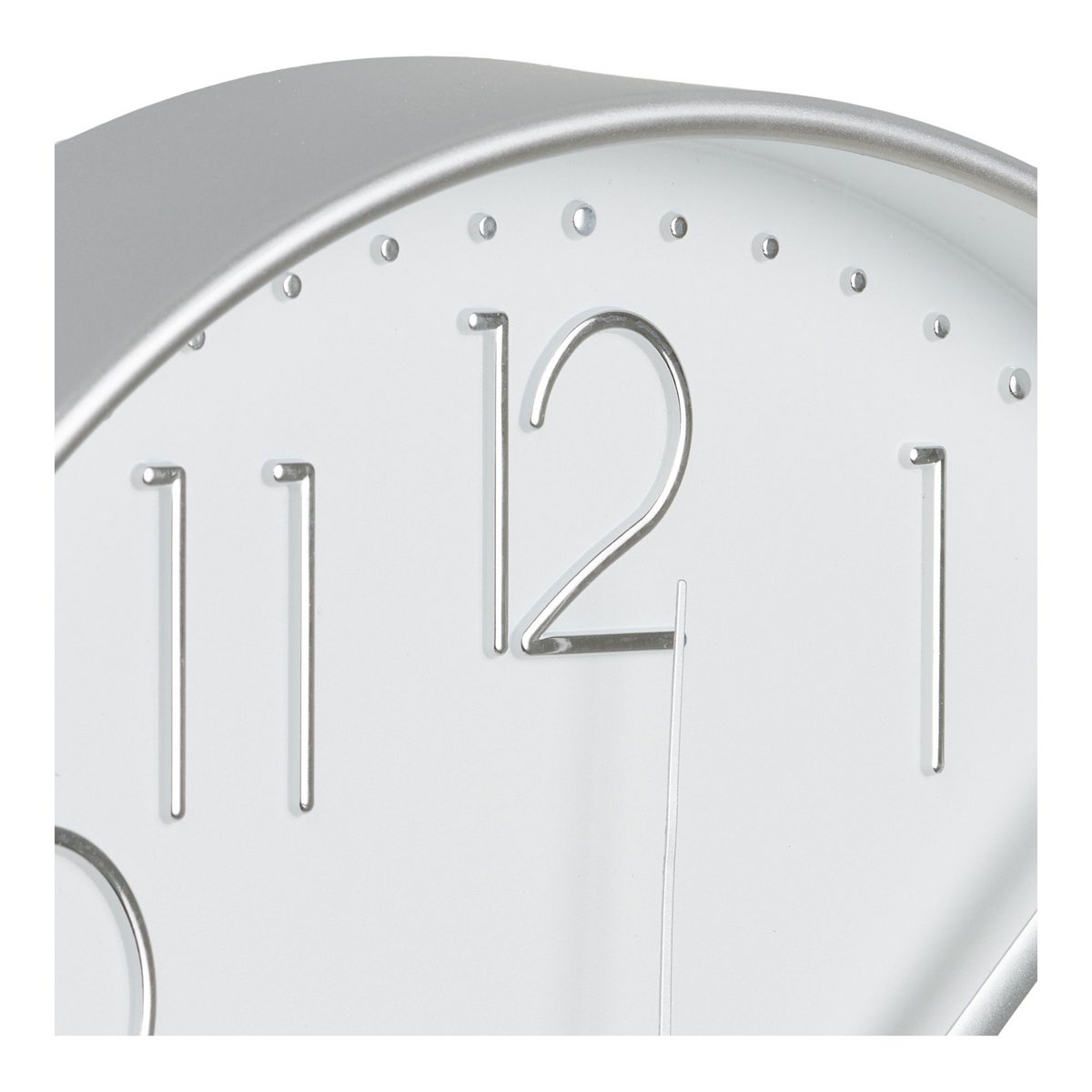 Wandklok 30 cm zilver stil uurwerk