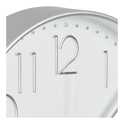 Wandklok 30 cm zilver stil uurwerk