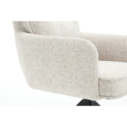 Fauteuil structuurstof beige 60x67x93 cm