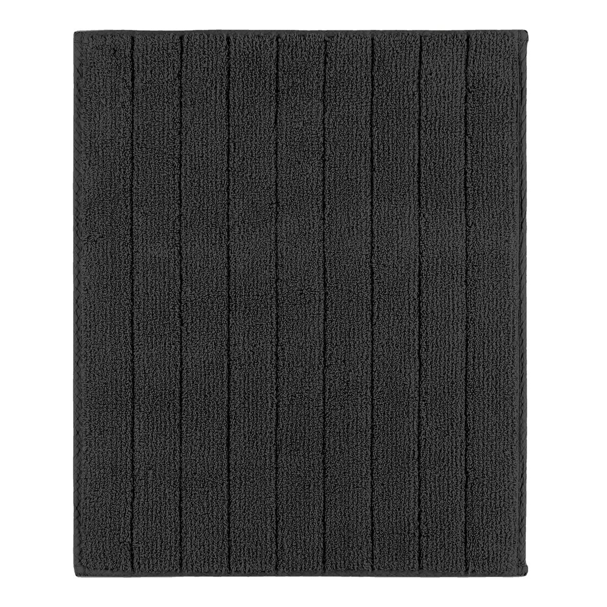 Badmat 50x60 cm zwart katoen antislip