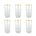 Nisha High Water Glasses Set of Six Elegant Table Decor