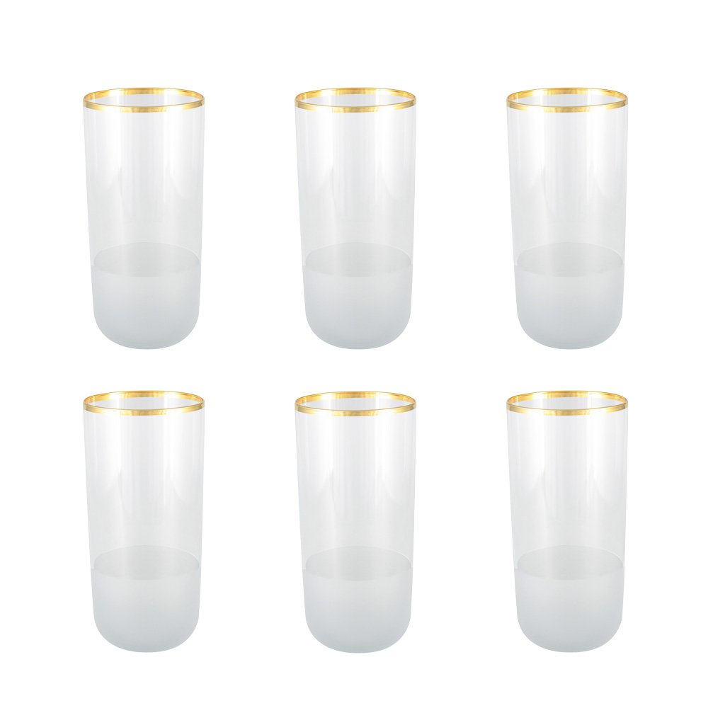 Waterglazen set van 6 Nisha High