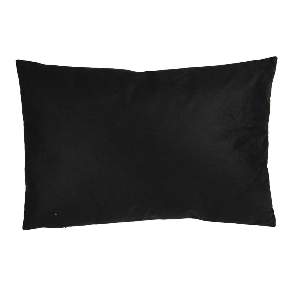 Sierkussen 60x40 cm zwart polyester
