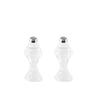 Zout en peper set glas 4x4x14 cm transparant