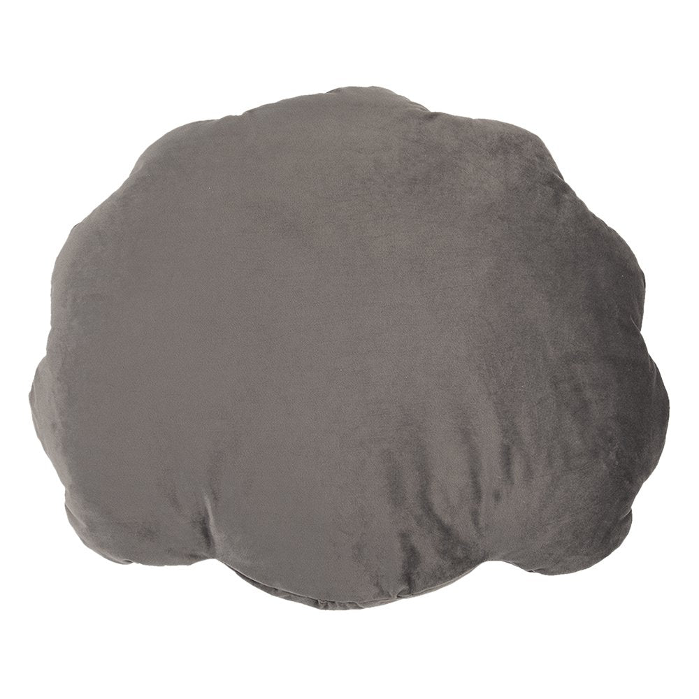 Sierkussen Schelp 38x48 cm grijs polyester