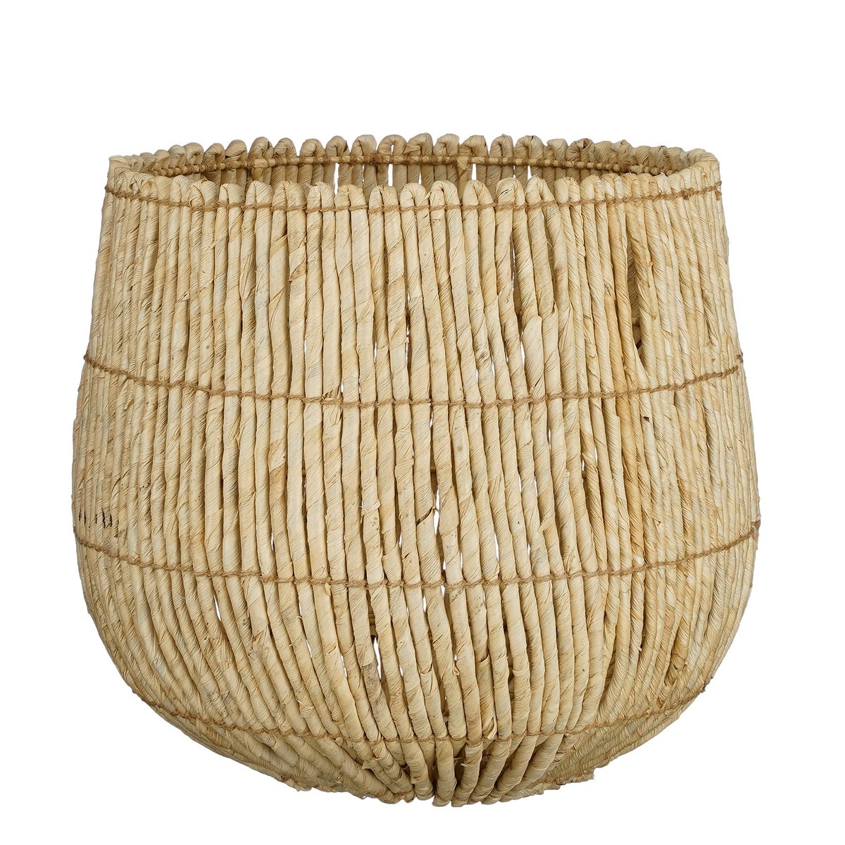 Opbergmand gras set van 2 H40 cm Ø44 cm lichtbruin