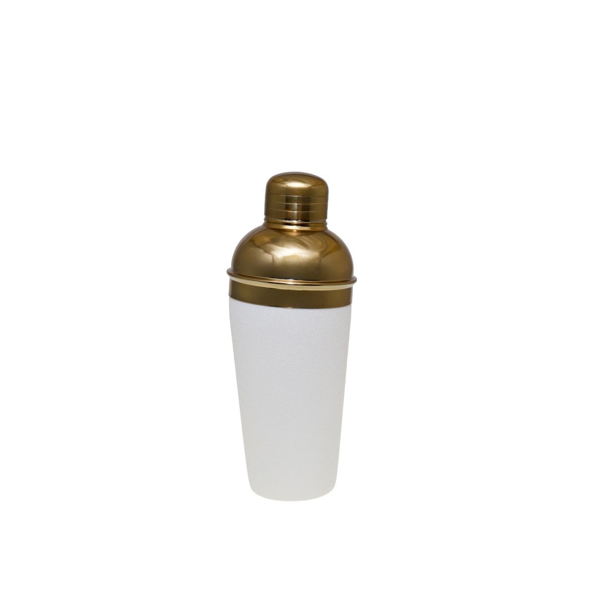 Shaker with ecru and gold cocktail 8x8x22cm