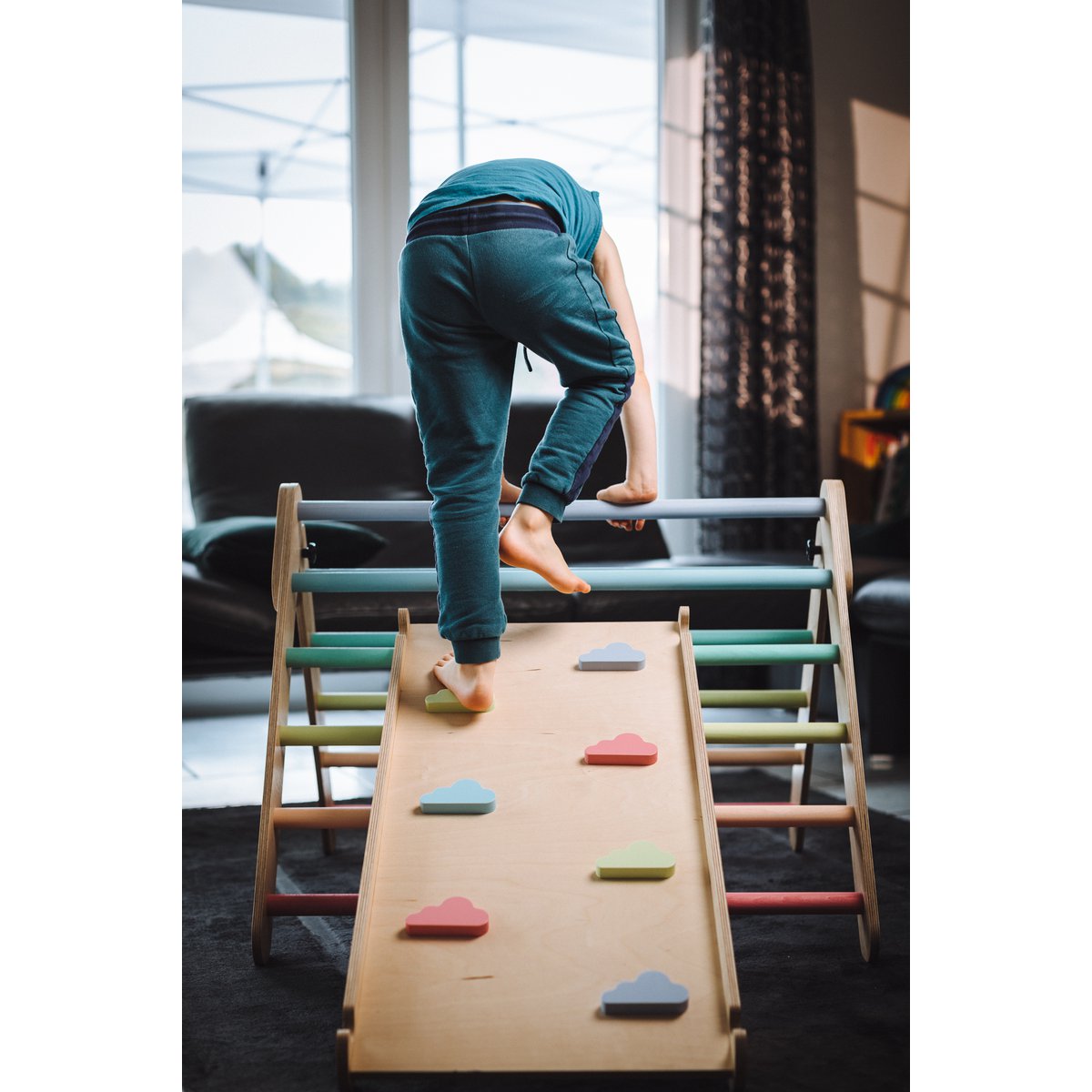 tiSsi® glijbaan klimladder 82.5x40.5x8.2 cm massief berkenhout