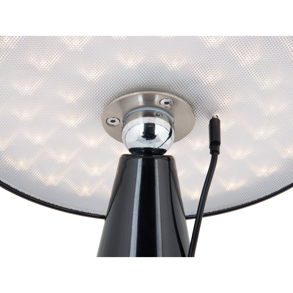 Tafellamp LED 23 cm zwart melamine