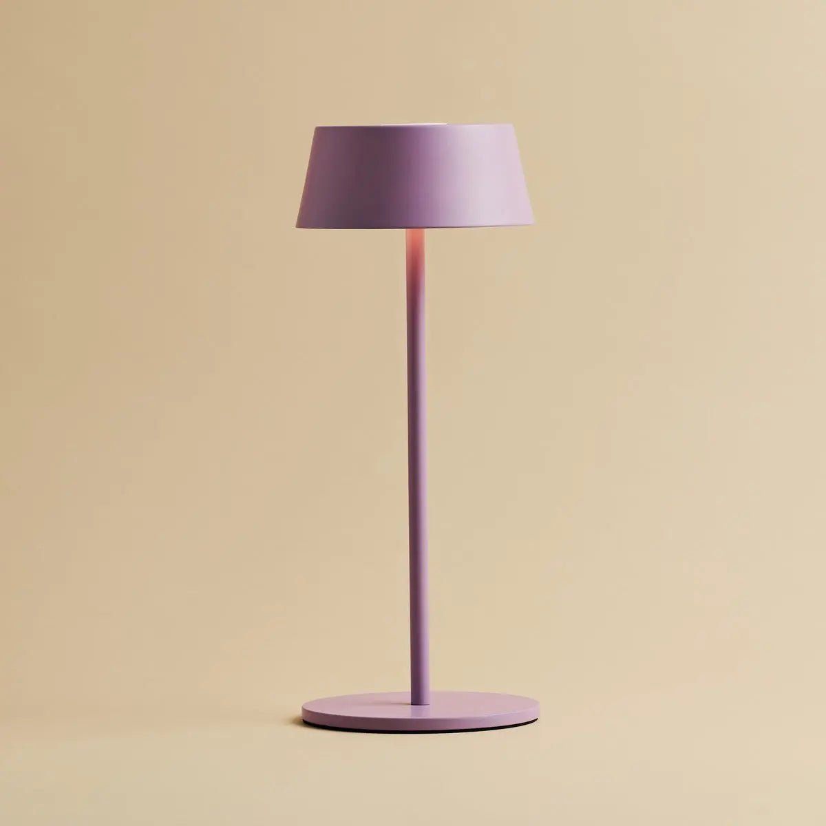Hugo Violet Lilac Rechargeable Table Lamp - Stylish, dimmable lamp & wireless