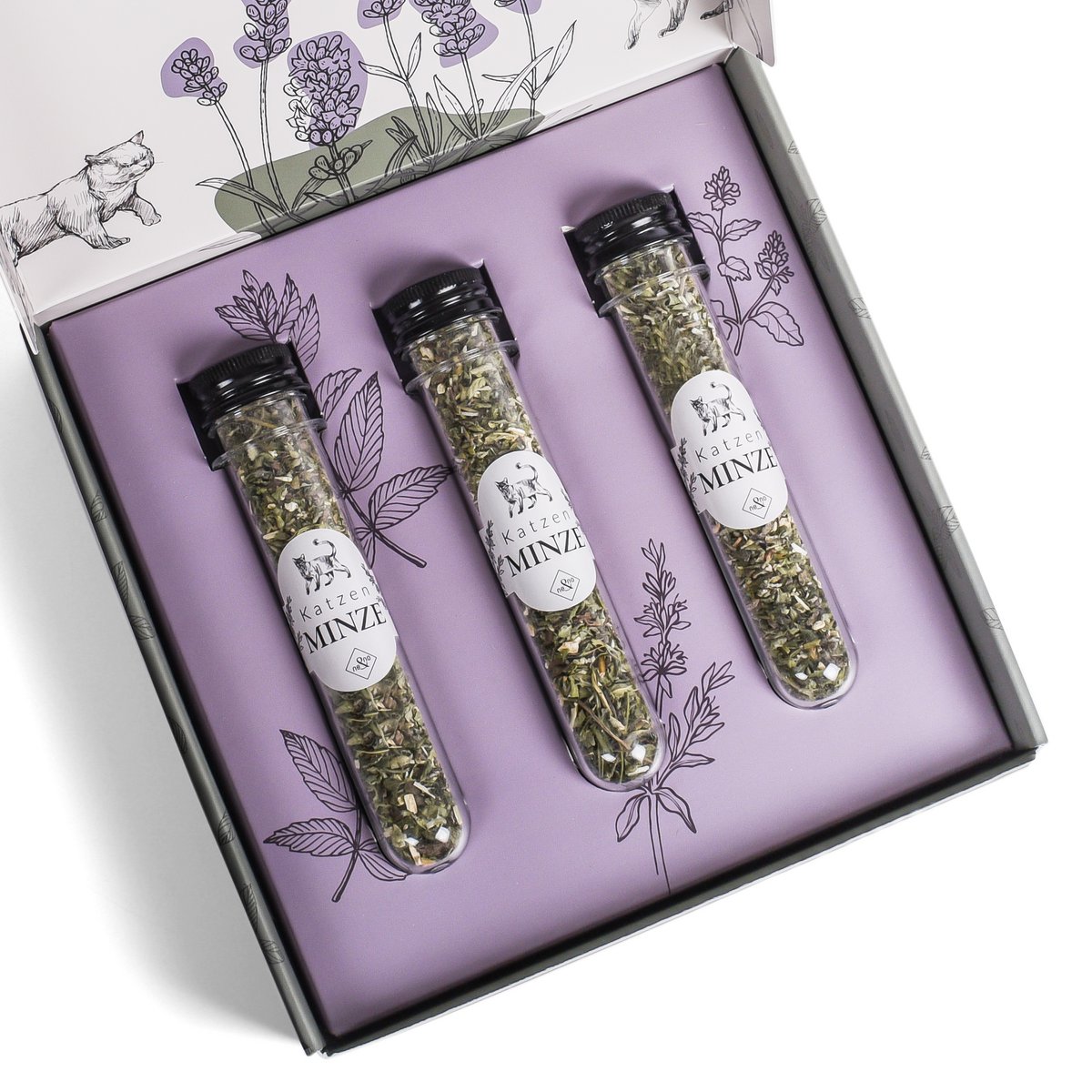 NE & NO® Gift Set Cats Well -being Herbs: Catnint + Valerian Spray + Matatabi Sticks