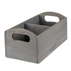 Brievenhouder 30x15x13 cm grijs hout
