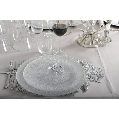 Silver leaf plate below