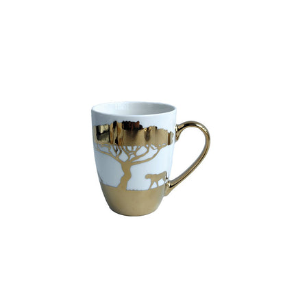 Mokken set van 4 goud 450 ml keramiek