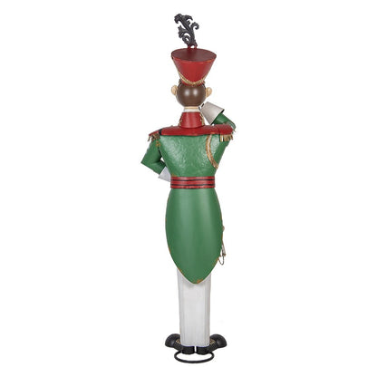 Decoratiebeeld notenkraker 218 cm metaal wit groen