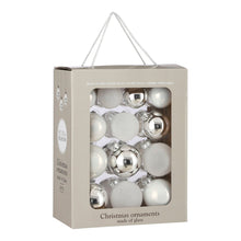 Kerstballen set 26 stuks glas wit