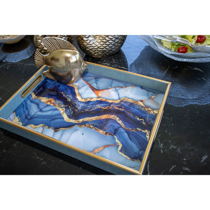 Schakel blauw 40x30x4,5 cm plastic