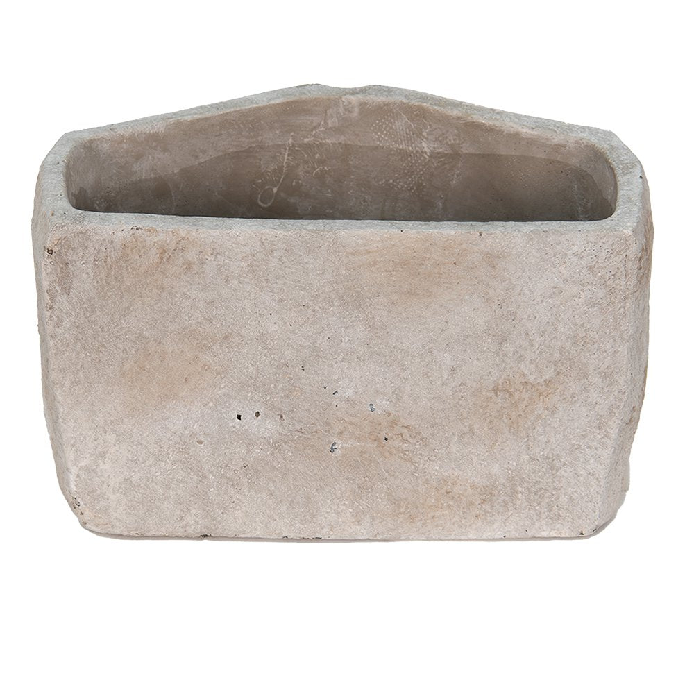 Flower Pot Mond 26x16x16 cm Grey Stone Flower Pot Indoor