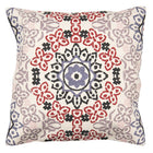 Kussenhoes 50x50 cm rood beige katoen