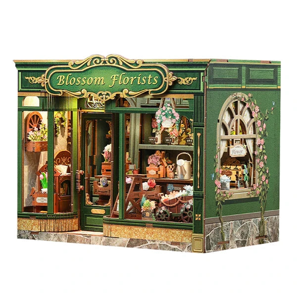 3D DIY huisje Blossom Florists 21x13x17cm hout