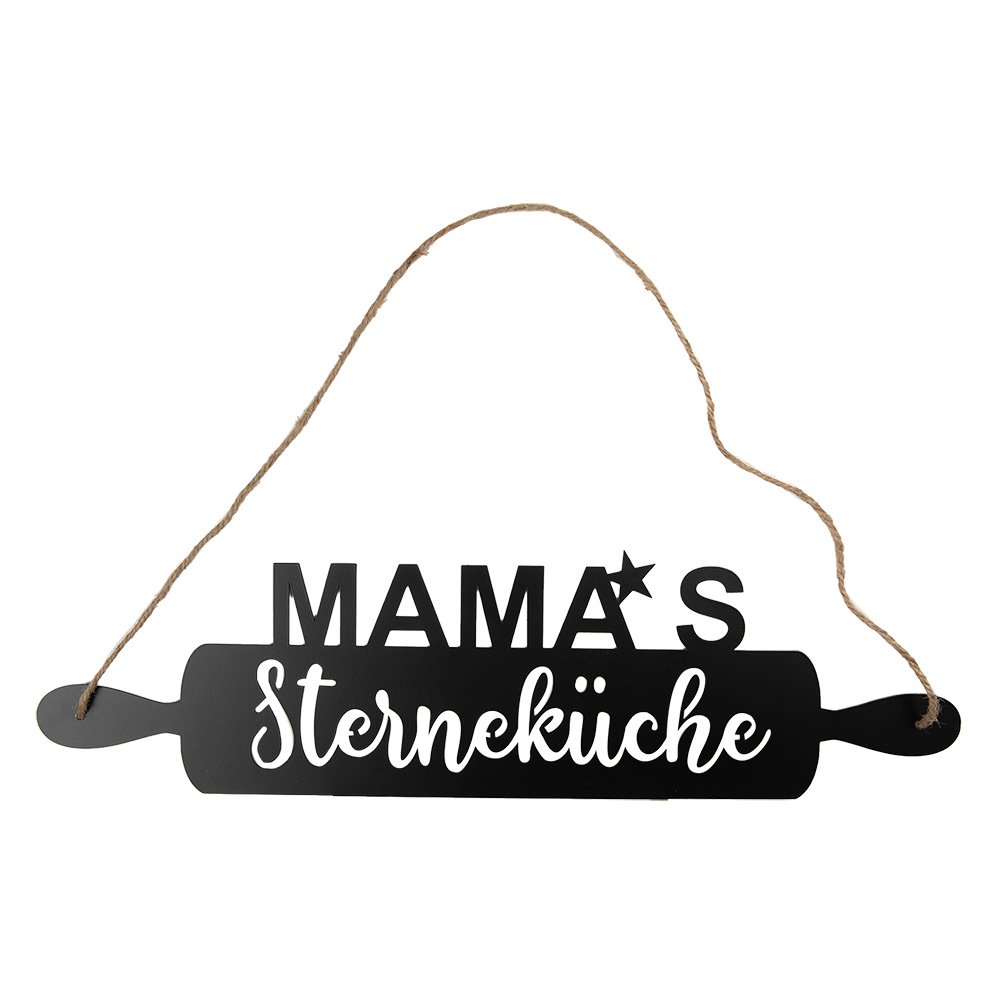 Tekstbord 50x14 cm zwart metaal