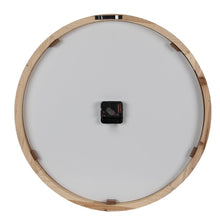 Wall Clock Ø 50 cm White Brown Wood Wall Clock