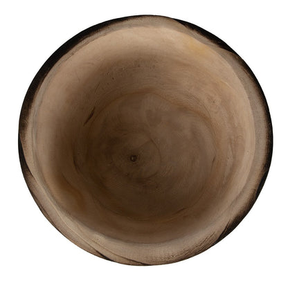 Serveerschaal Ø 28x13 cm bruin hout