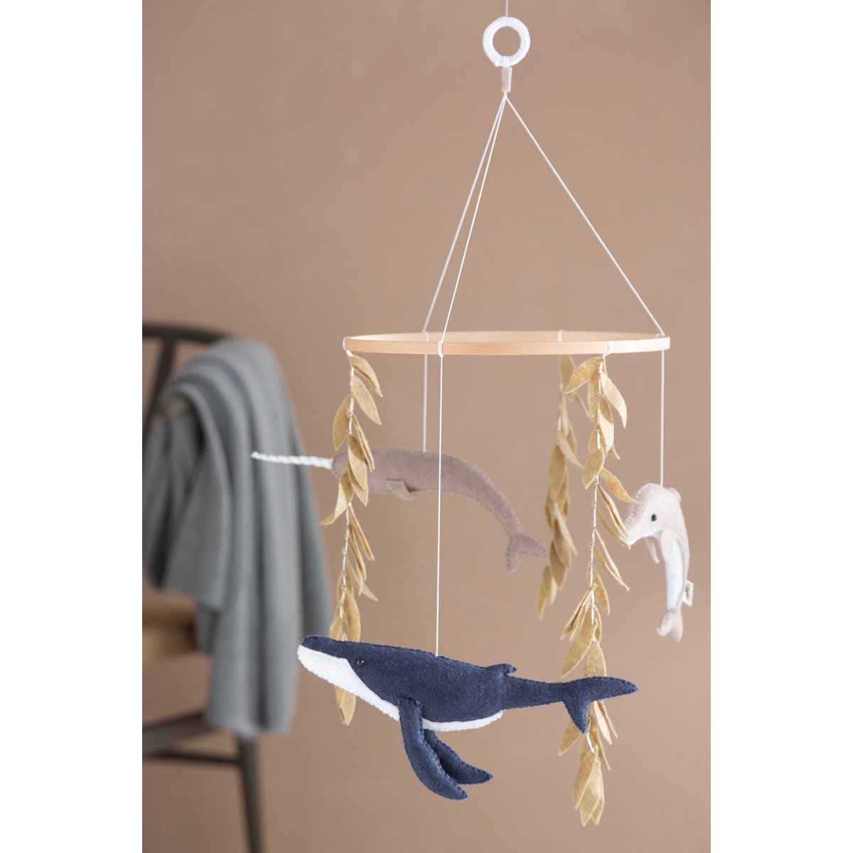 Babymobiel oceaan 21,5 cm wolvilt