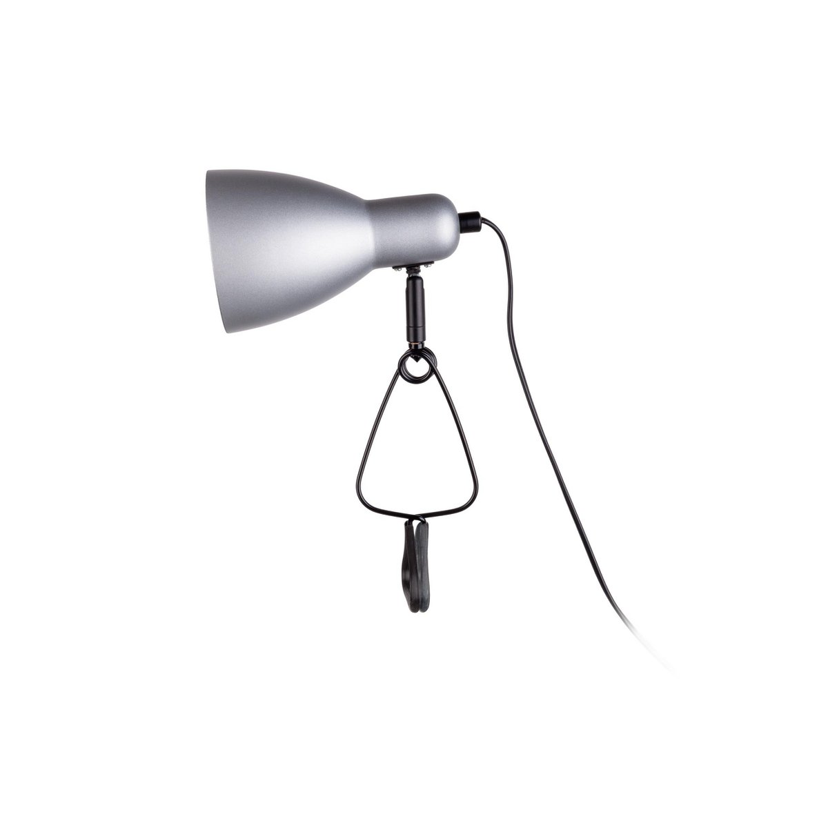 Klemtafellamp Mara zilver metaal 28 cm