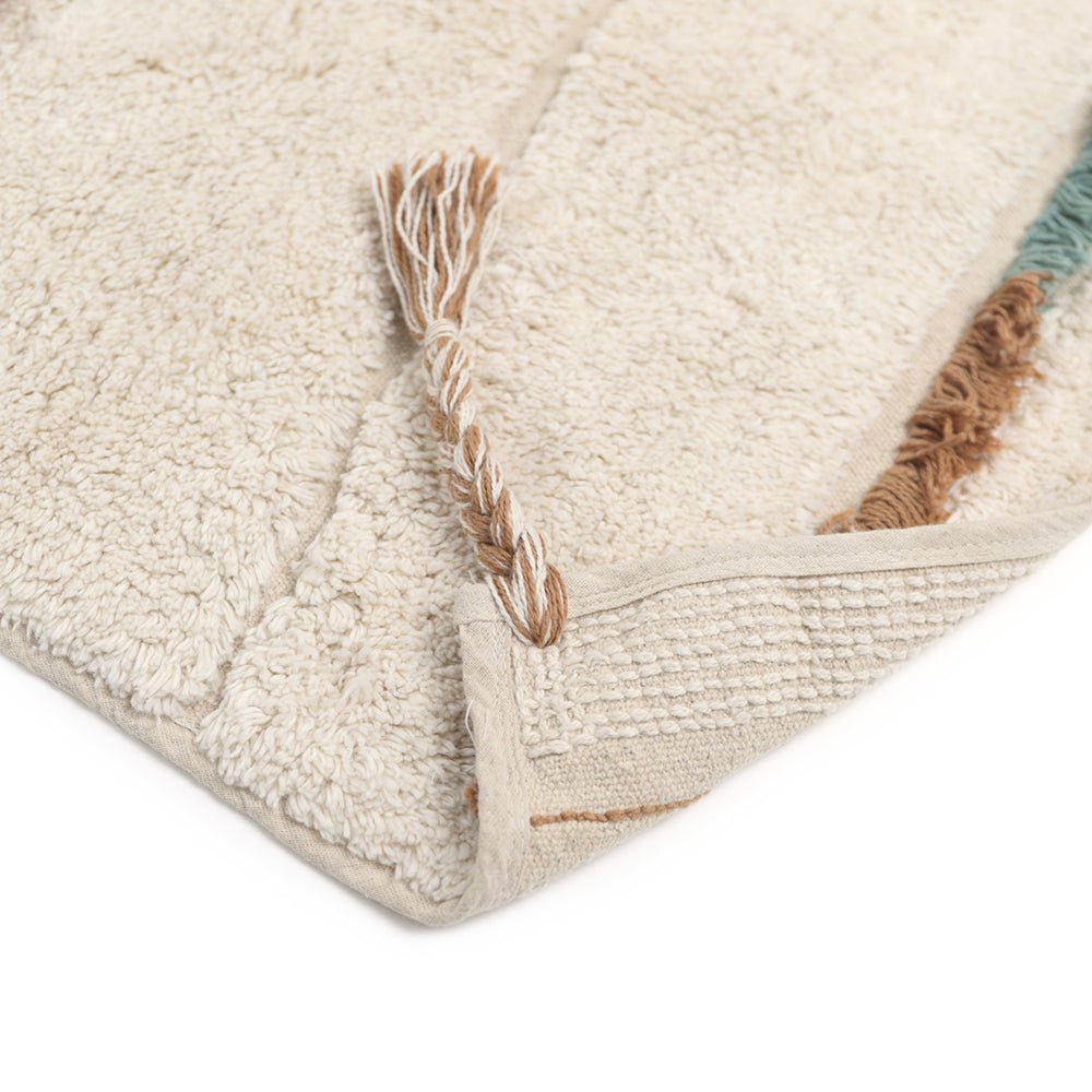 Kindertapijt 100x150 cm katoen ecru/beige