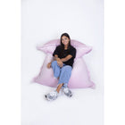 Zitzak 129x149 cm oud roze fluweel