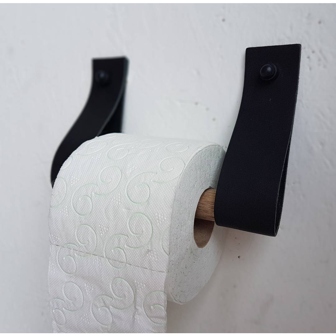 Toiletrolhouder leer